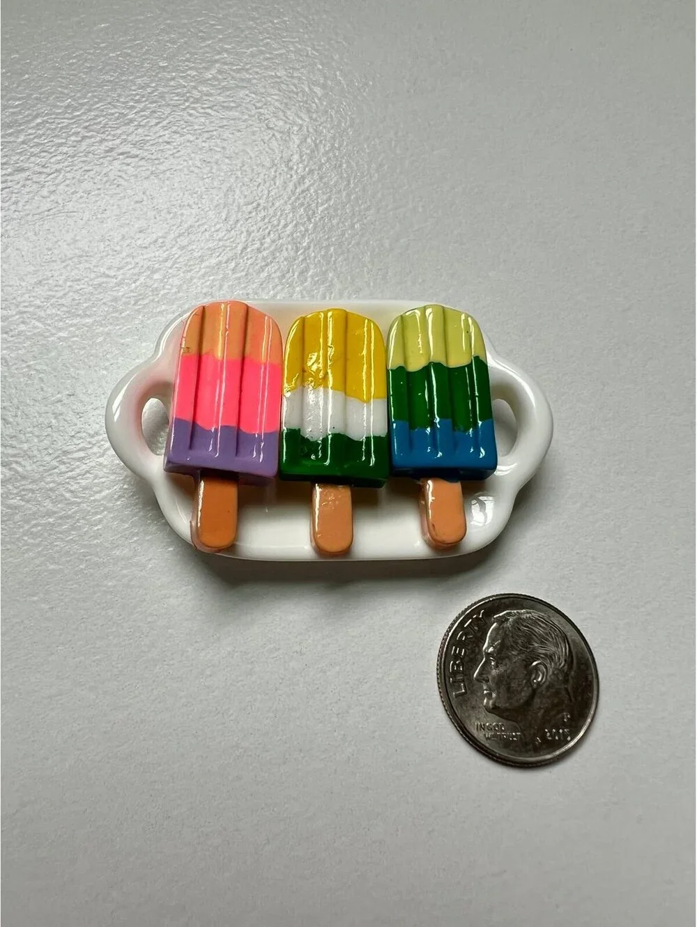 Miniature Dollhouse Popsicle Tray 2 1:12 Scale